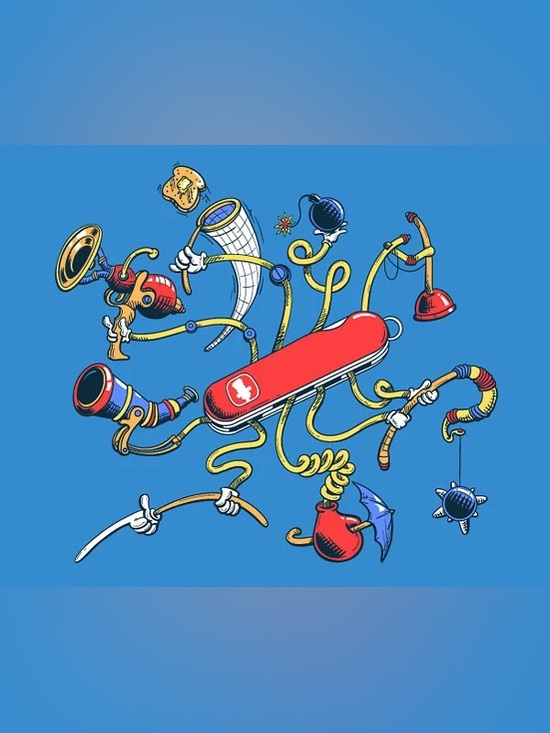 Threadless Tops - Threadless Medium-Girly Blue “Dr. Swiss” Tee with Graphic